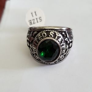 Stainless steel Army ring size 10 to 13. USMC NAVY AIR FORCE AVAILABLE also